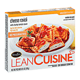 Stouffer's Lean Cuisine favorites; cheese ravioli with chunky tomato sauce Left Picture